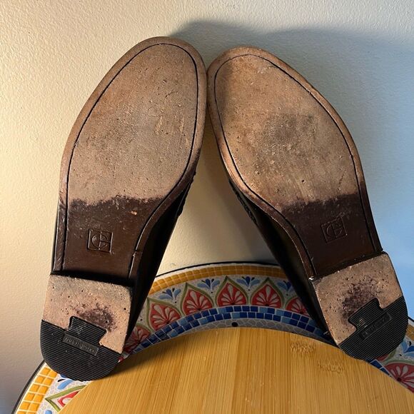 Vintage Cole Haan Red Tag Black Leather 3506 Size 9.5E Mens Dress Tassel Loafers - Picture 10 of 11